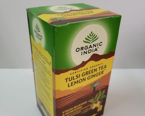 ORGANIC INDIA Green Tea Lemon Ginger